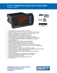 Thumbnail of document Manual - PD6060 ProVu Dual Analog Input Process Digital Panel Meter
